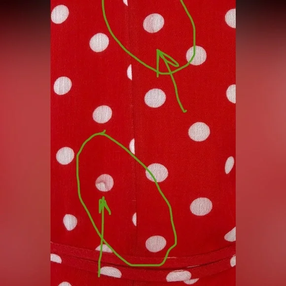 Divided H&M Red Asymmetrical Polka Dot Wrap Dress - Picture 16 of 16